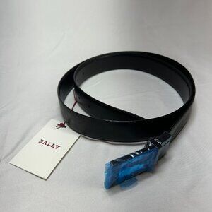 BALLY - Belt Black Calf Embossed - Reversible - Size 110